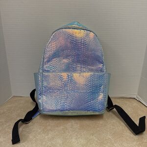 Skinny Dip London Holographic Mermaid Scales iridescent Backpack. EUC. ~15”x12”